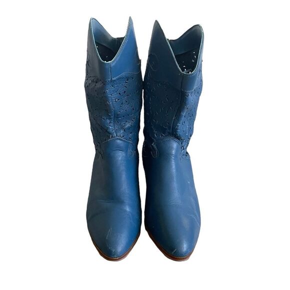 Dingo Vintage Leather Cowboy Cowgirl Western Boot Blue 9 - Picture 6 of 15
